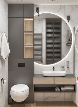 Дизайн шкафчика в ванной
